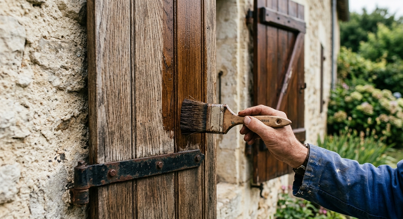 Peinture de boiserie ext&eacute;rieure