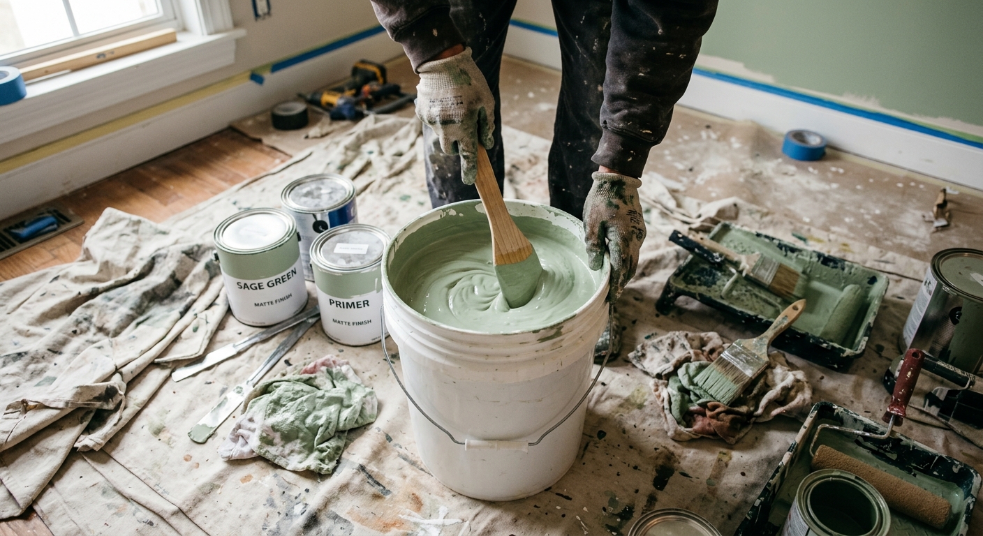 Pr&eacute;paration de chantier peinture